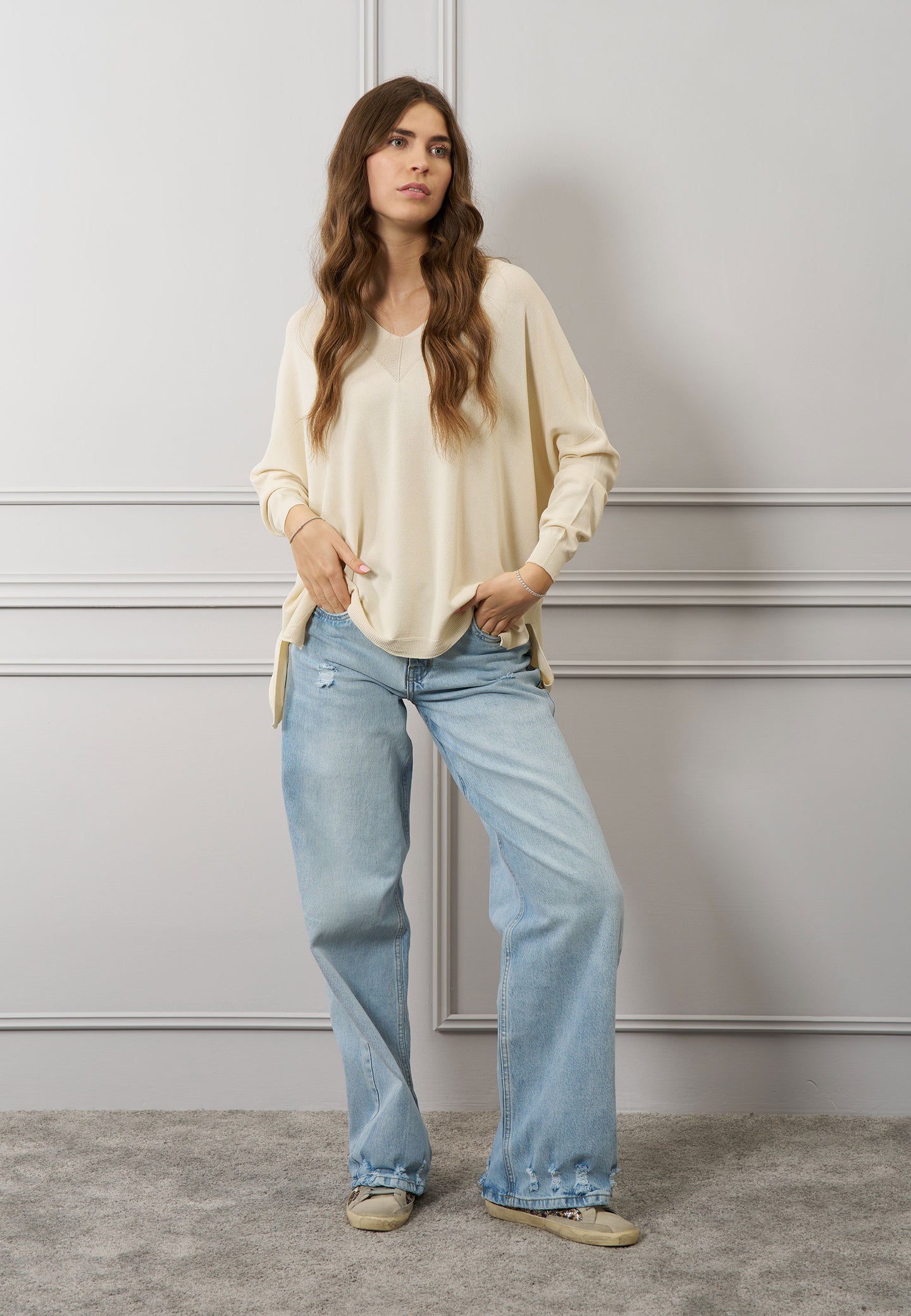 Maglia over scollo a v