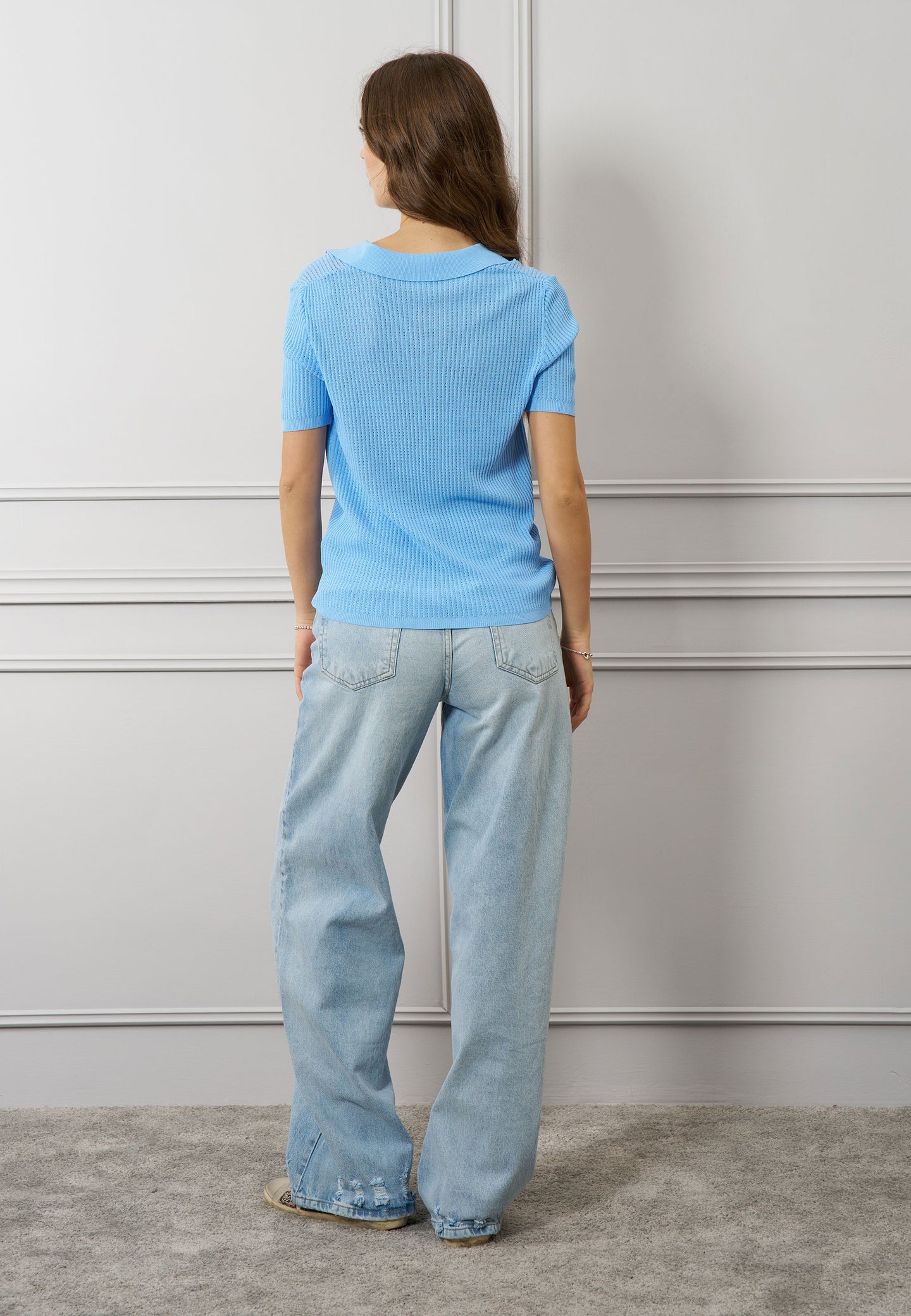 Maglia polo traforata