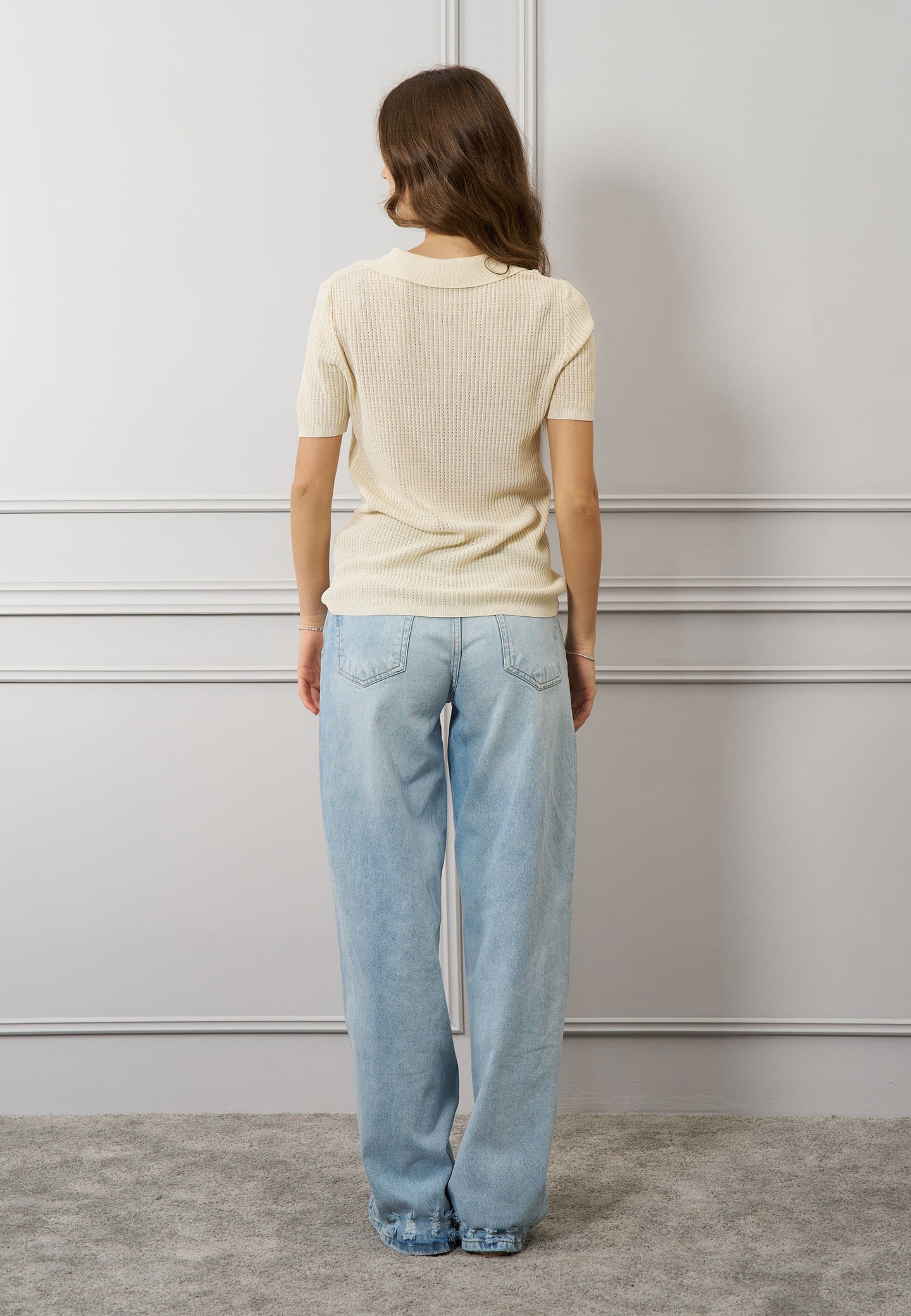 Maglia polo traforata