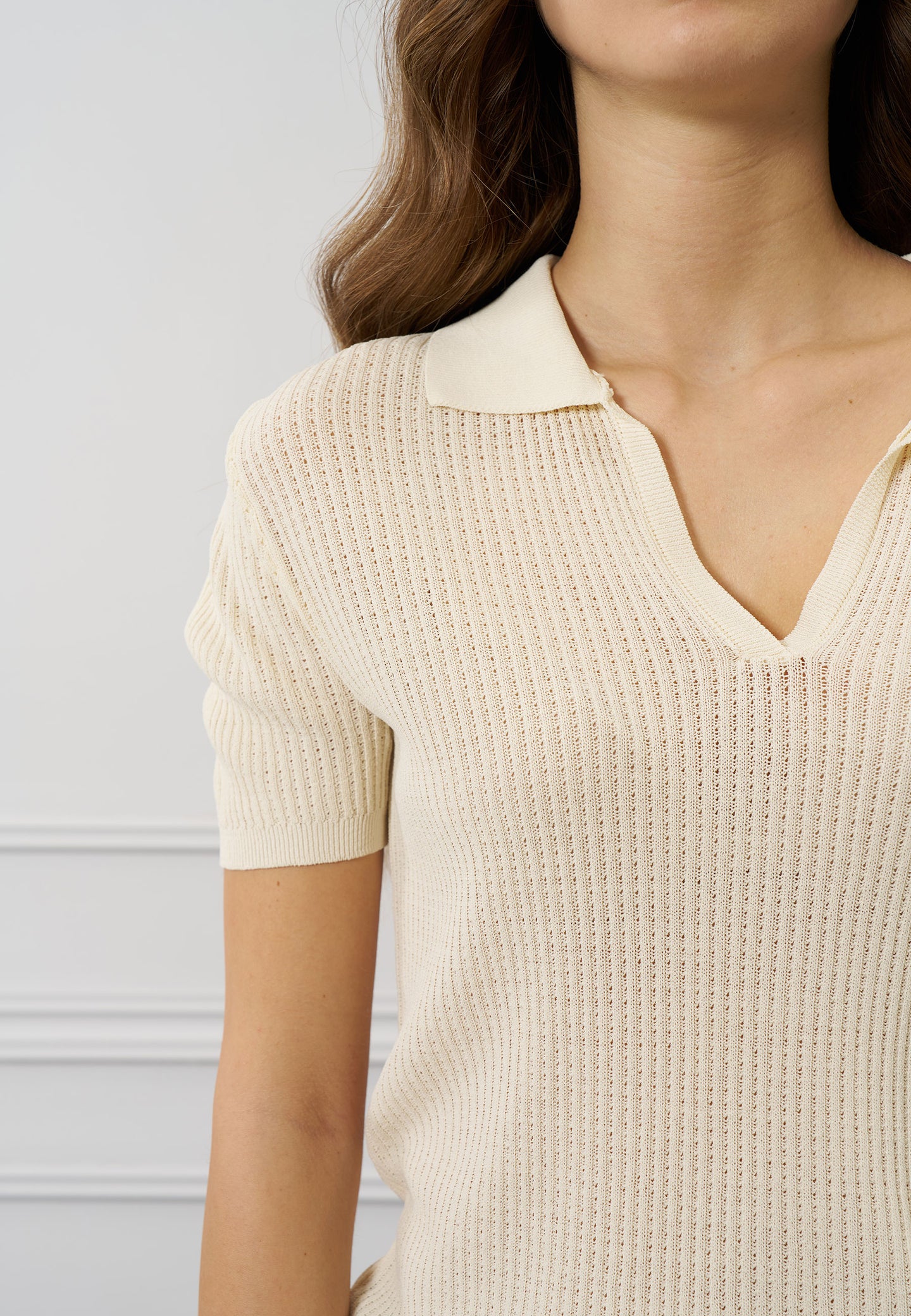 Maglia polo traforata