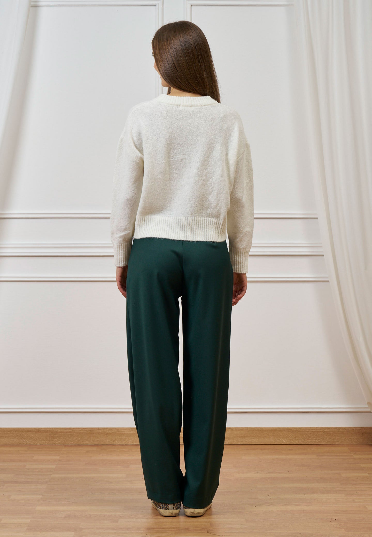 Maglione con profili a costine