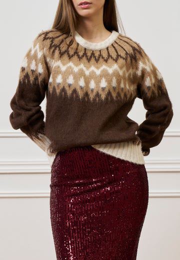 Maglione norvegese multicolore