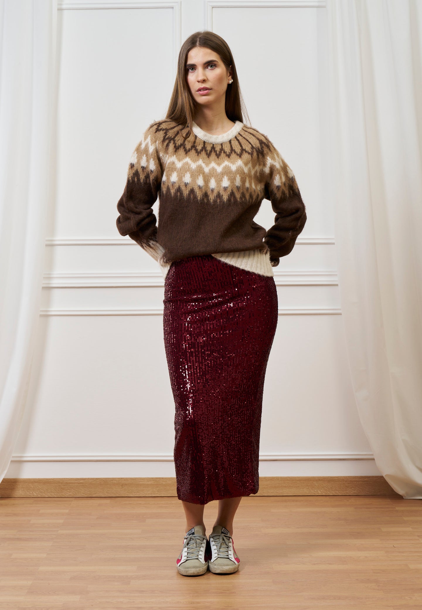 Maglione norvegese multicolore