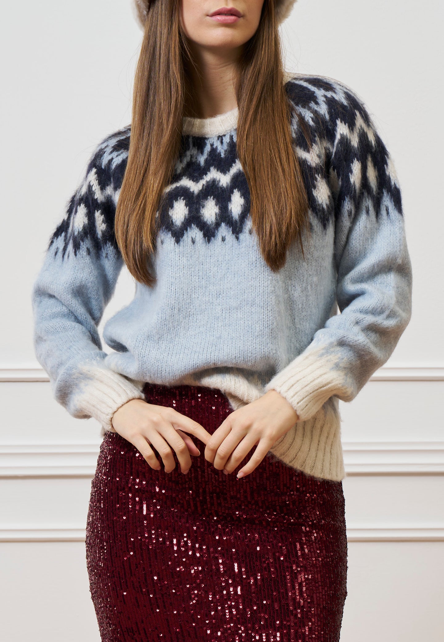 Maglione norvegese multicolore