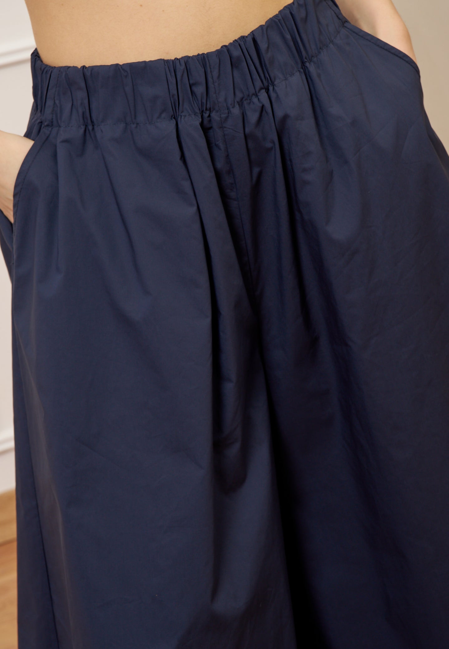 Pantalone gonna ampio in popeline