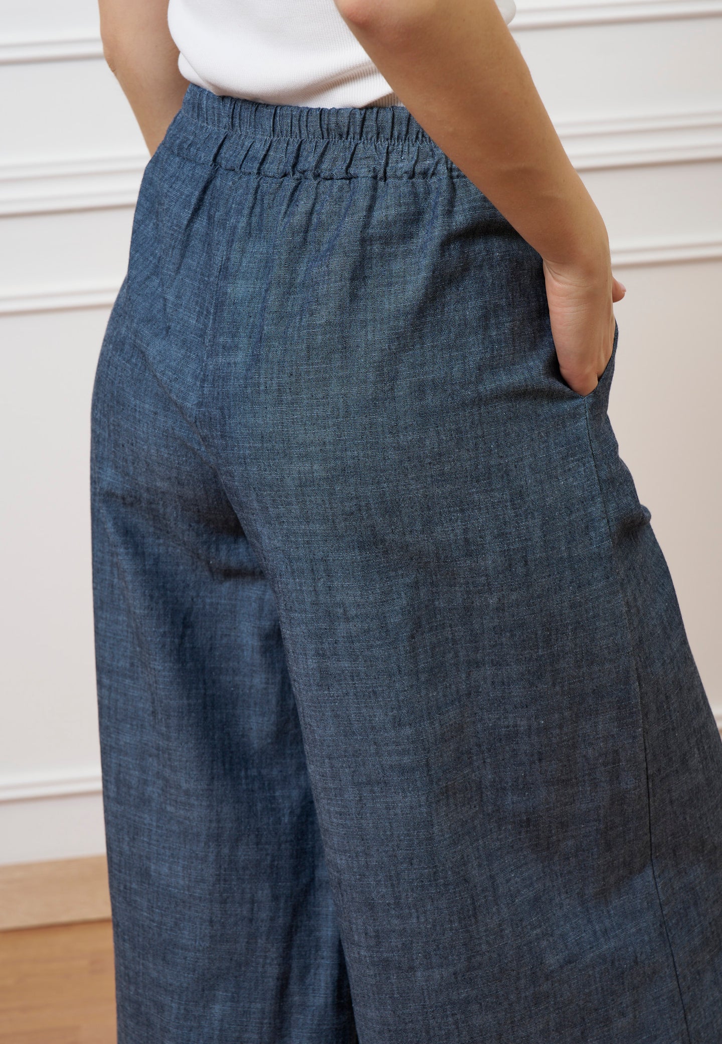 Pantalone ampio effetto denim - JEANS