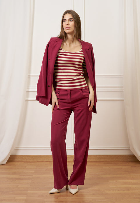 Pantalone palazzo con pinces