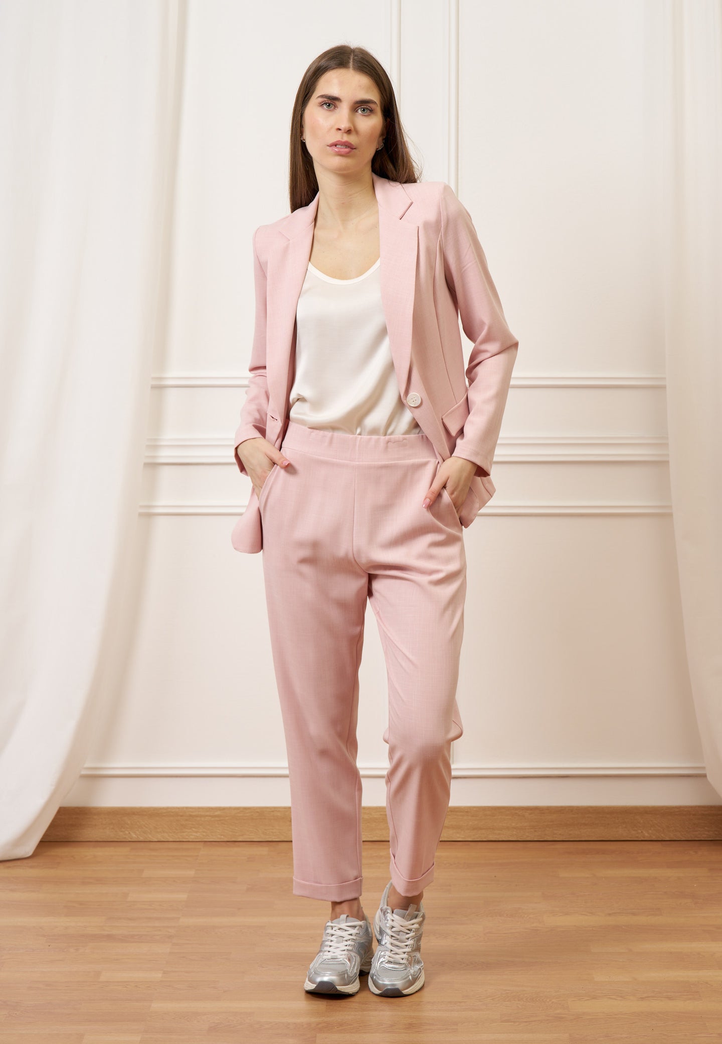 Pantalone dritto con risvolto