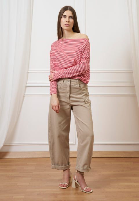 Pantalone con tasconi retro - BEIGE