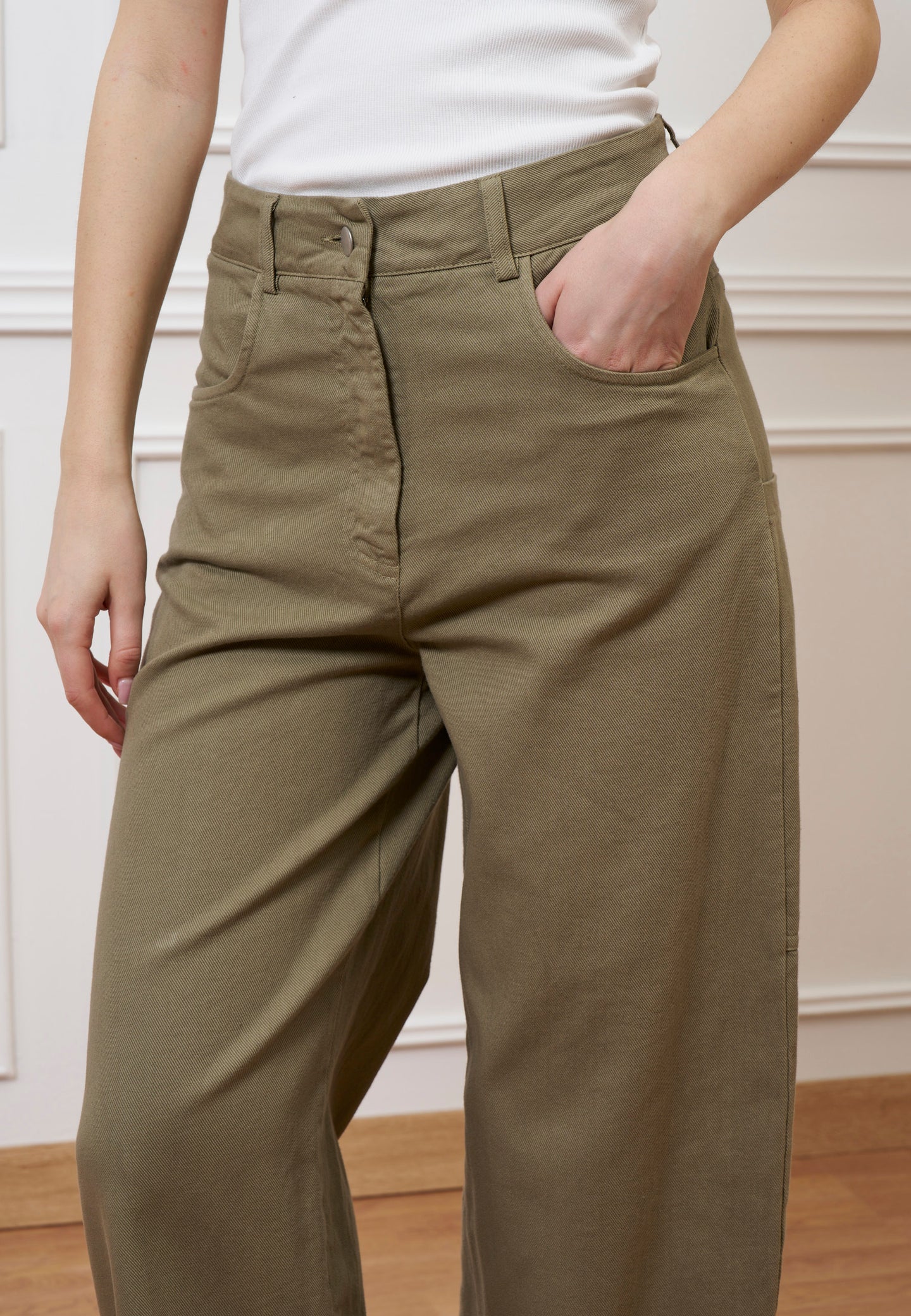 Pantalone con tasconi retro - MILITARE