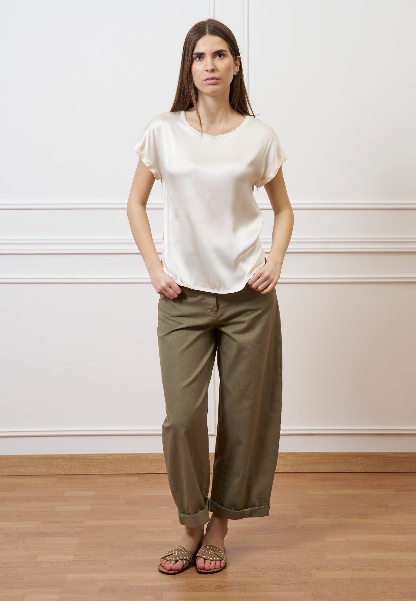 Pantalone con tasconi retro - MILITARE