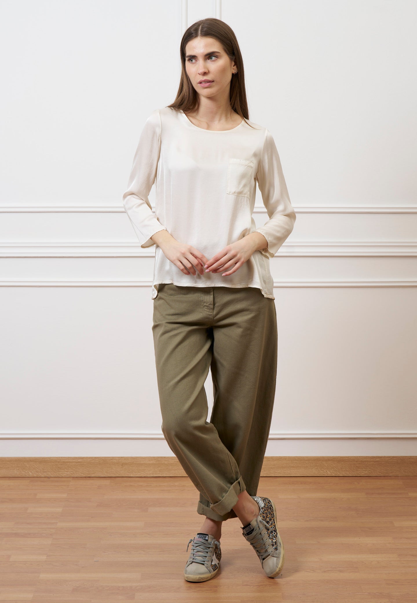Pantalone con tasconi retro - MILITARE
