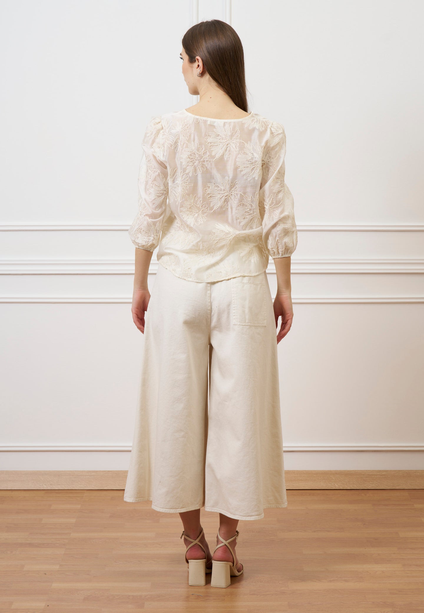 Pantalone gonna in gabardina - AVORIO