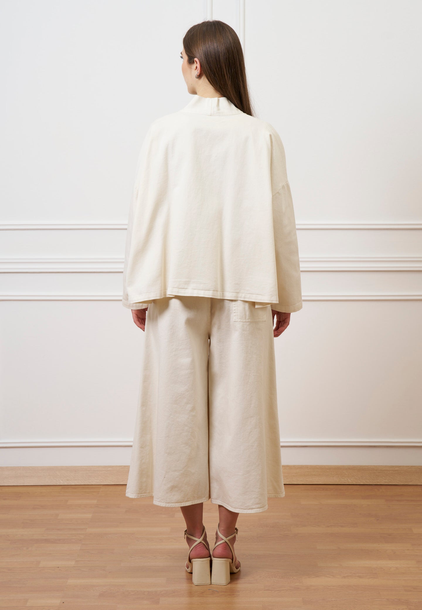 Pantalone gonna in gabardina - AVORIO