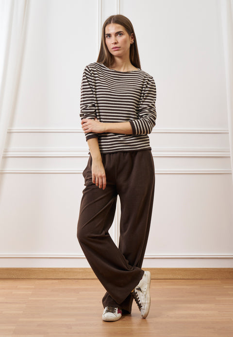 Pantalone ampio in velluto a coste