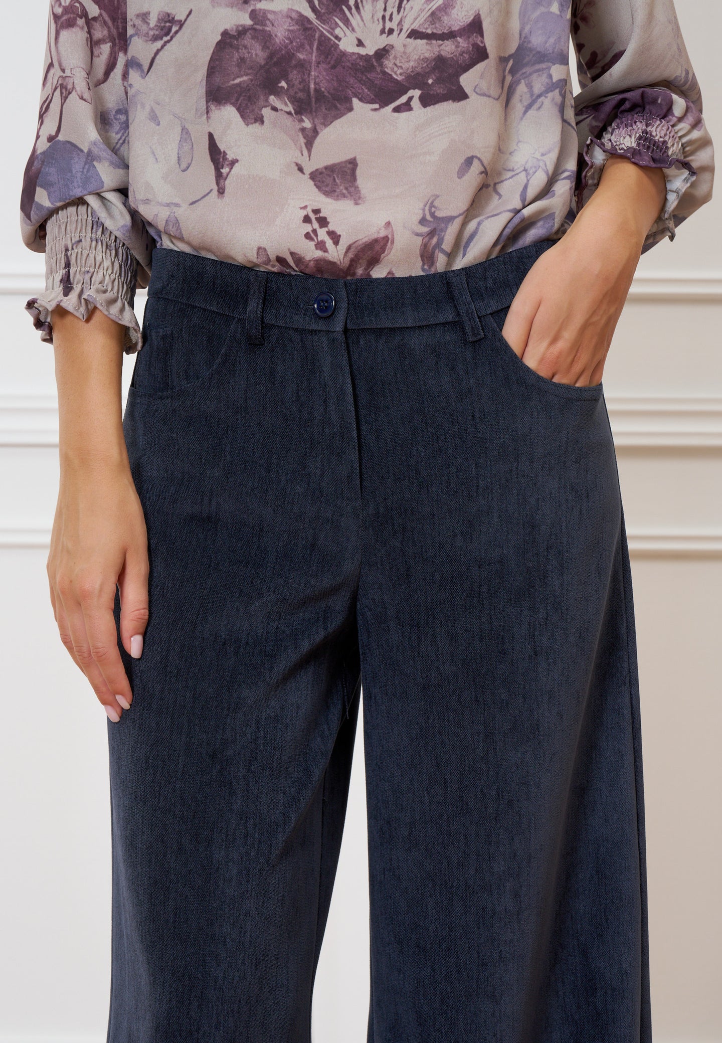 Pantalone ampio in velluto