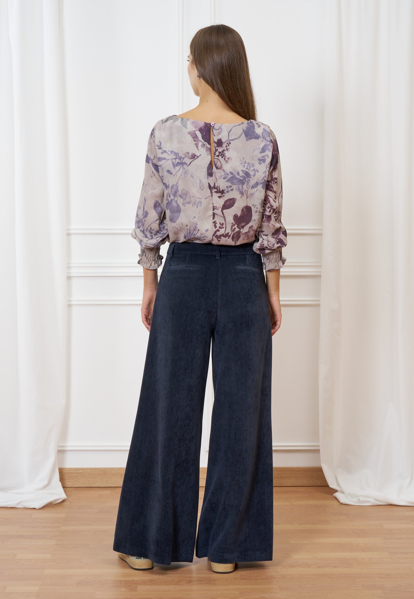 Pantalone ampio in velluto