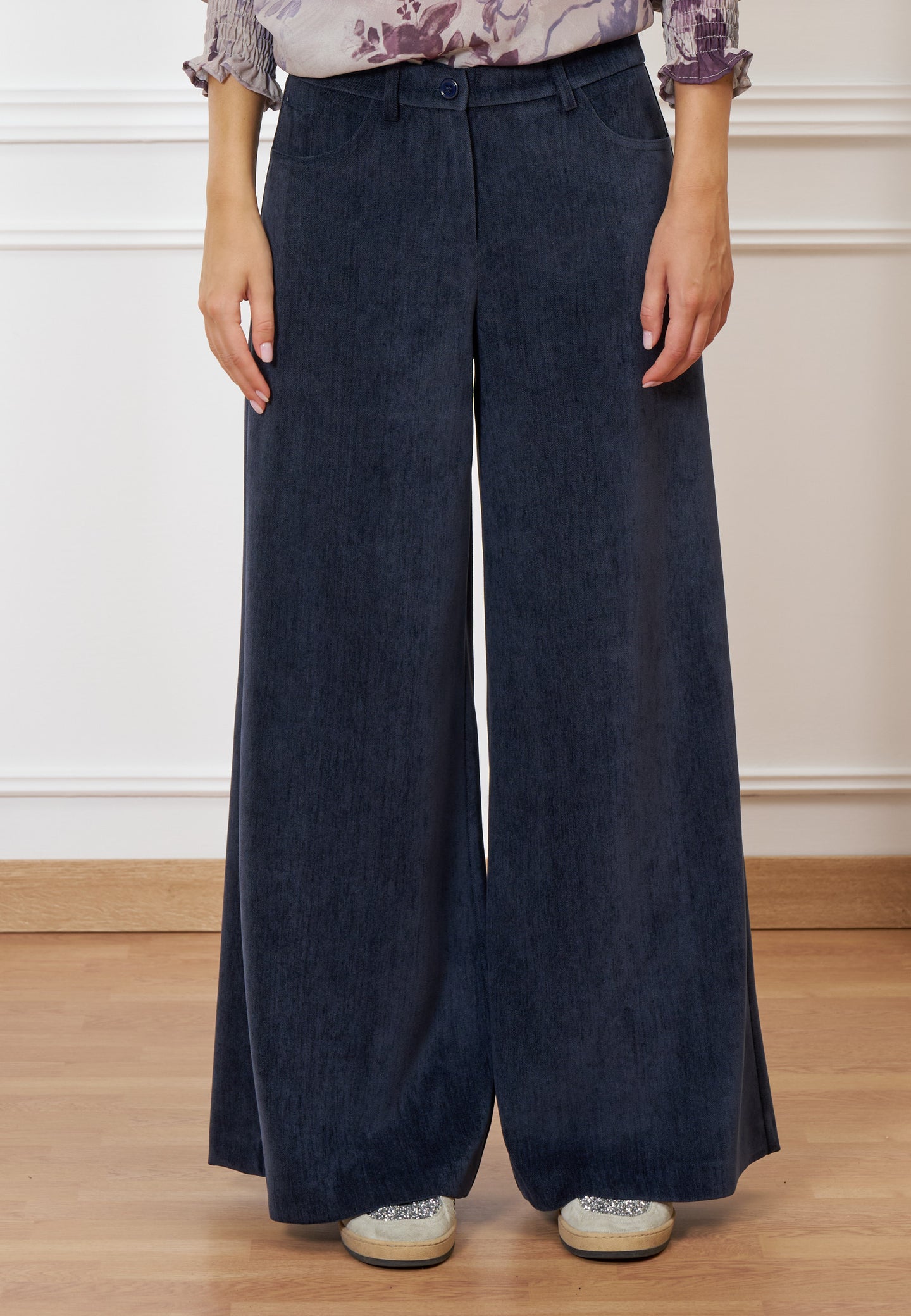Pantalone ampio in velluto