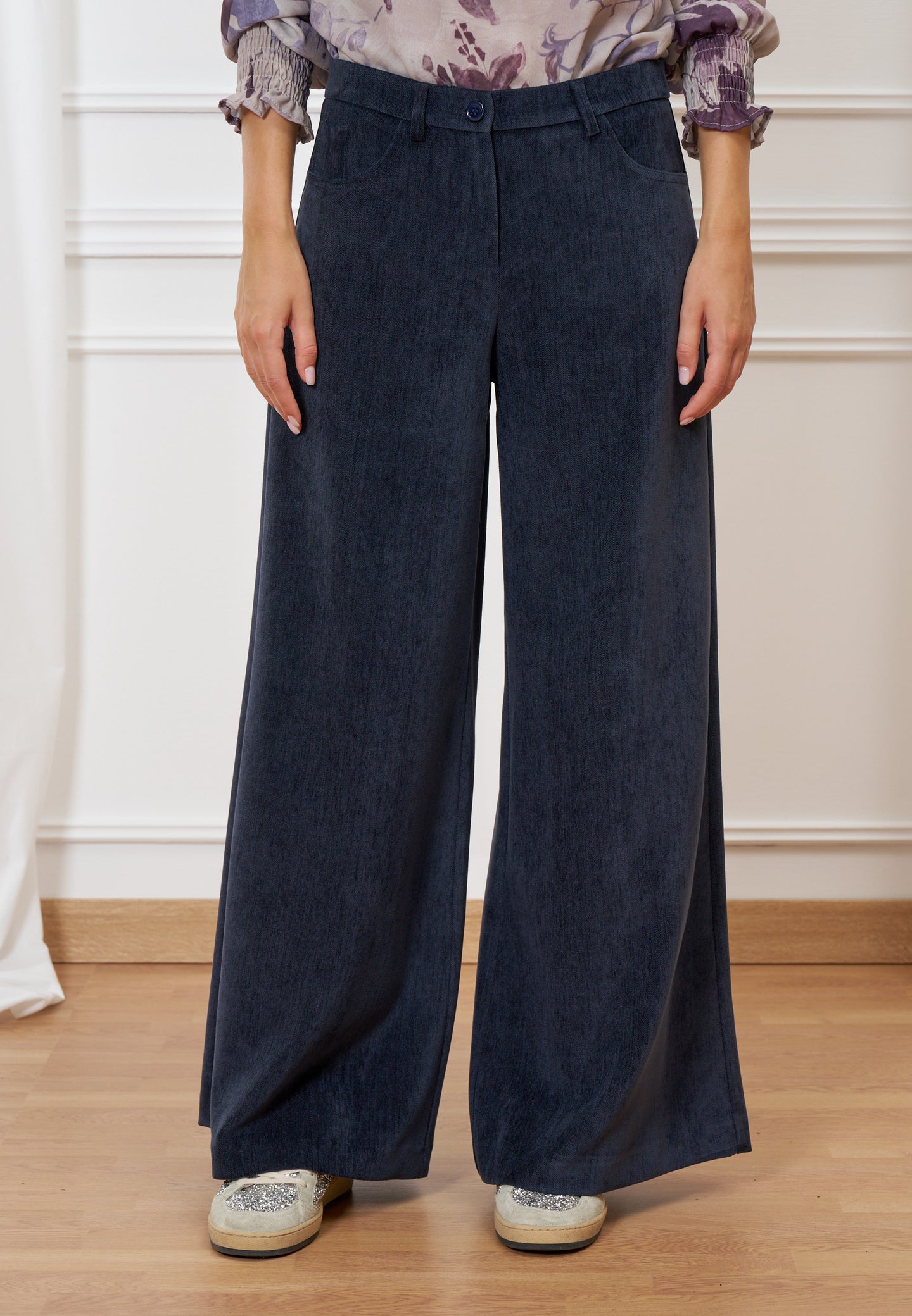 Pantalone ampio in velluto