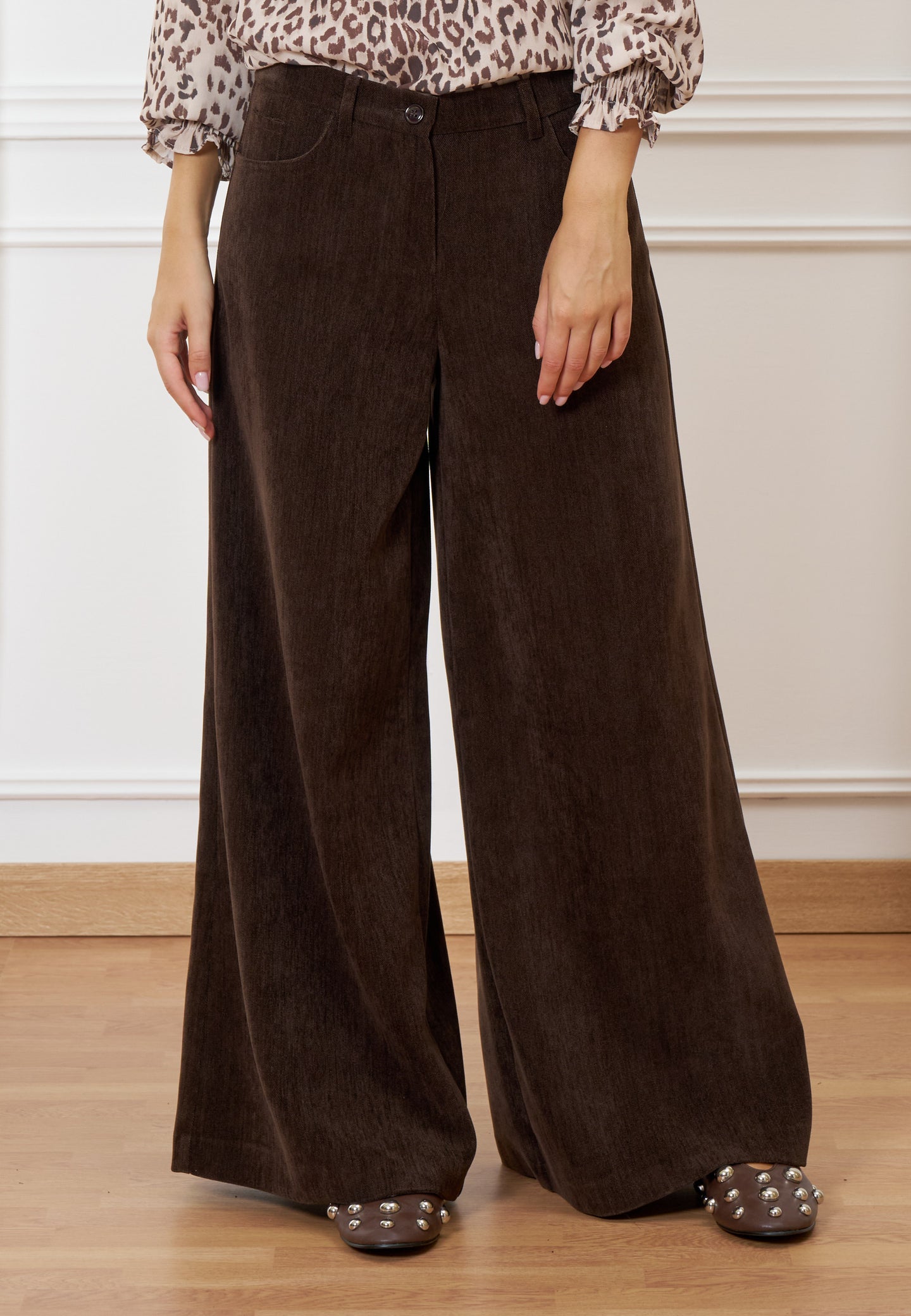 Pantalone ampio in velluto