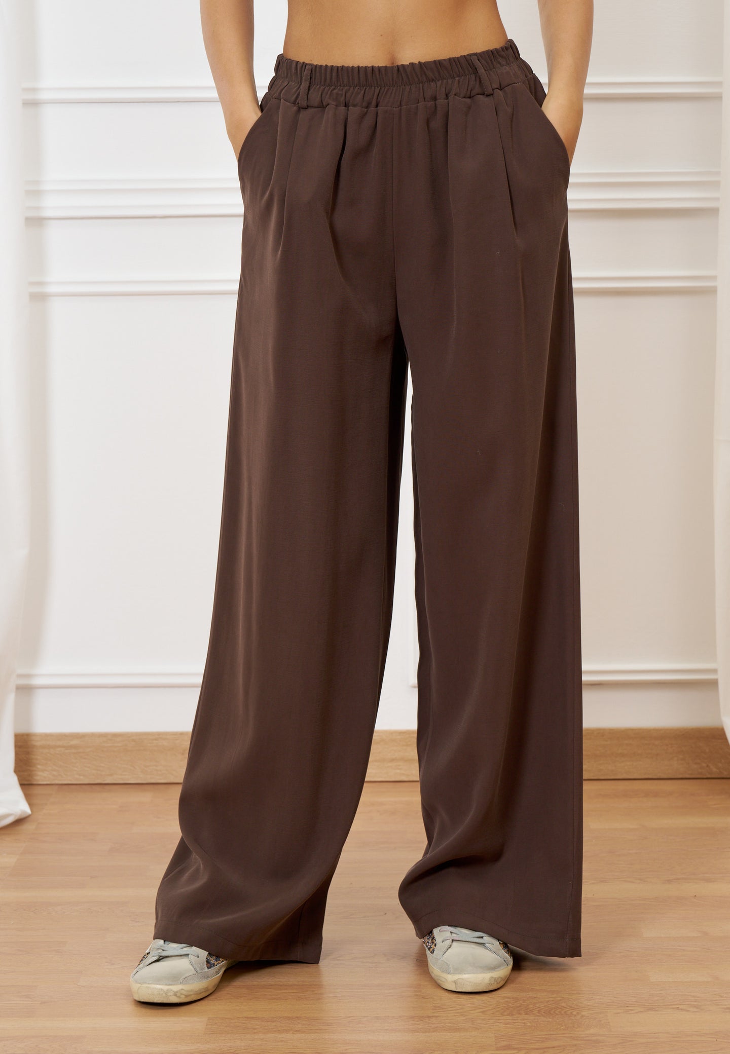 Pantalone ampio mano pesca