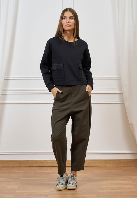 Pantalone balloon in punto roma