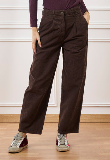 Pantalone balloon in velluto a coste