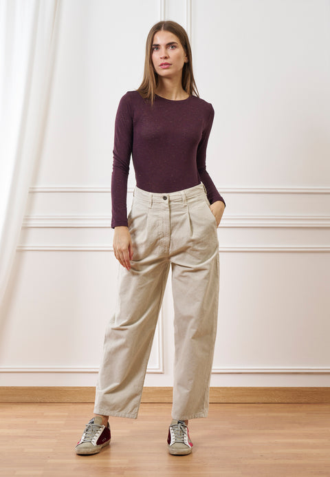 Pantalone balloon in velluto a coste