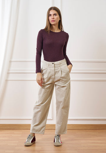 Pantalone balloon in velluto a coste