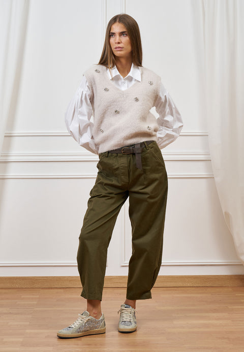 Pantalone balloon vita alta