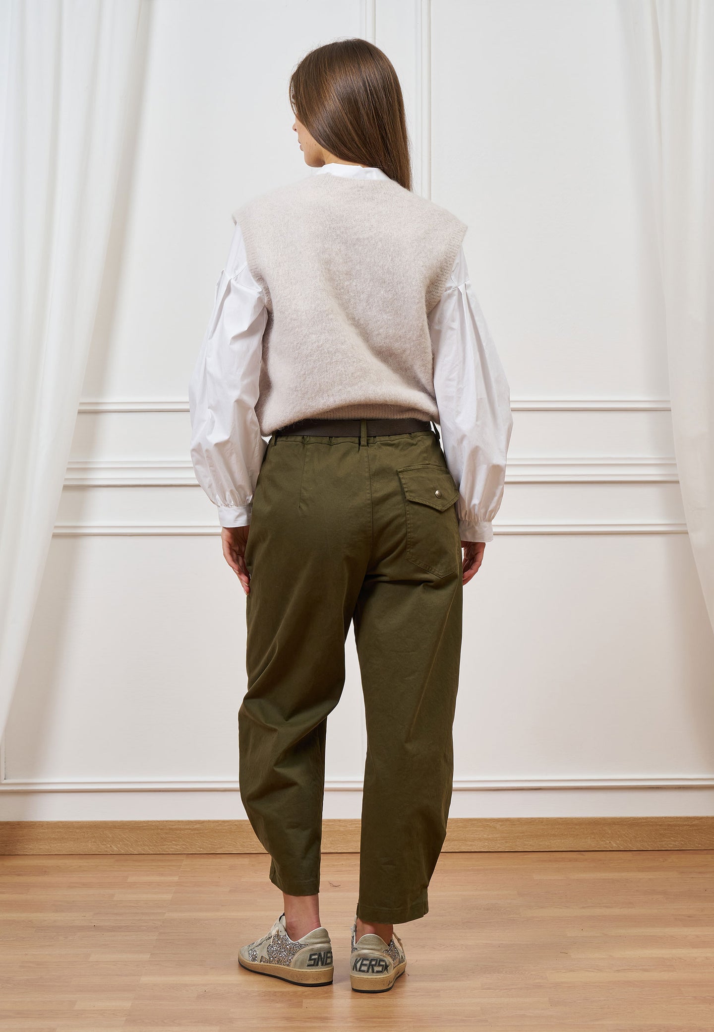 Maglia smanicata misto lana