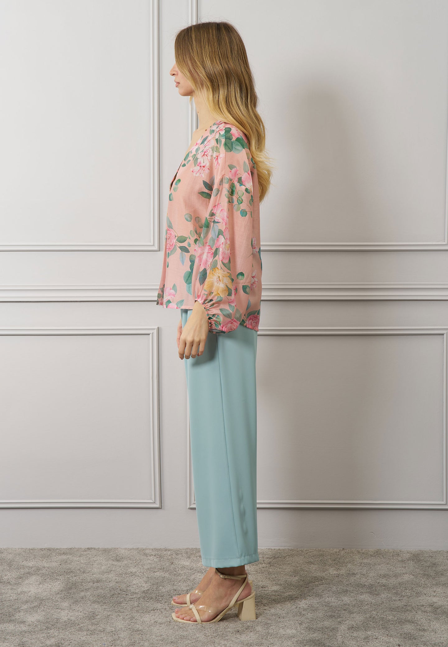 Pantalone crop elastico vita