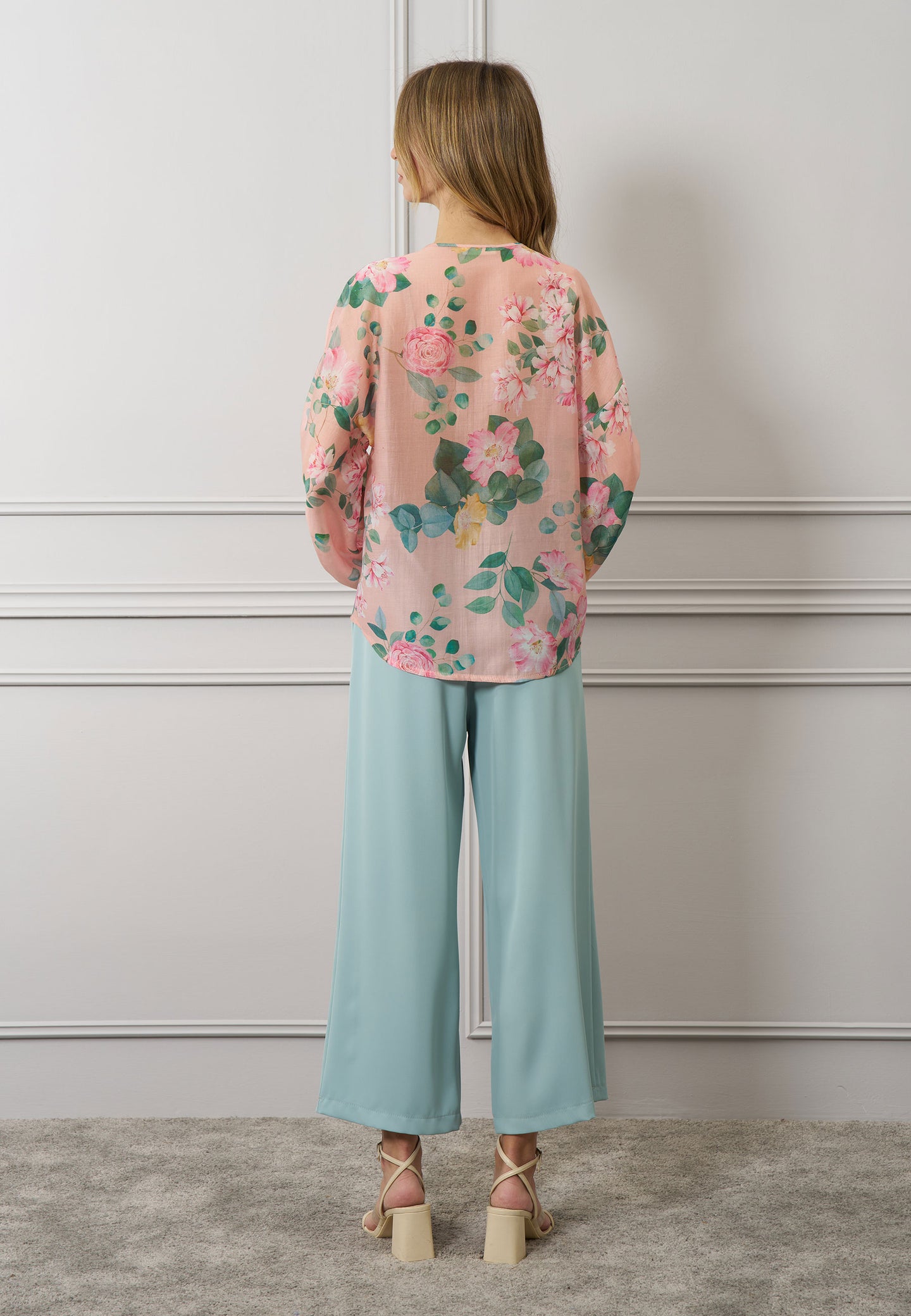 Pantalone crop elastico vita