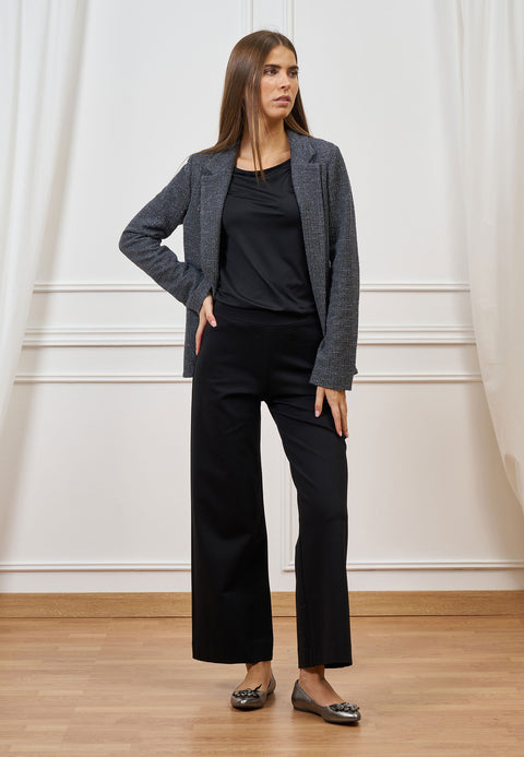 Pantalone cropped in punto roma