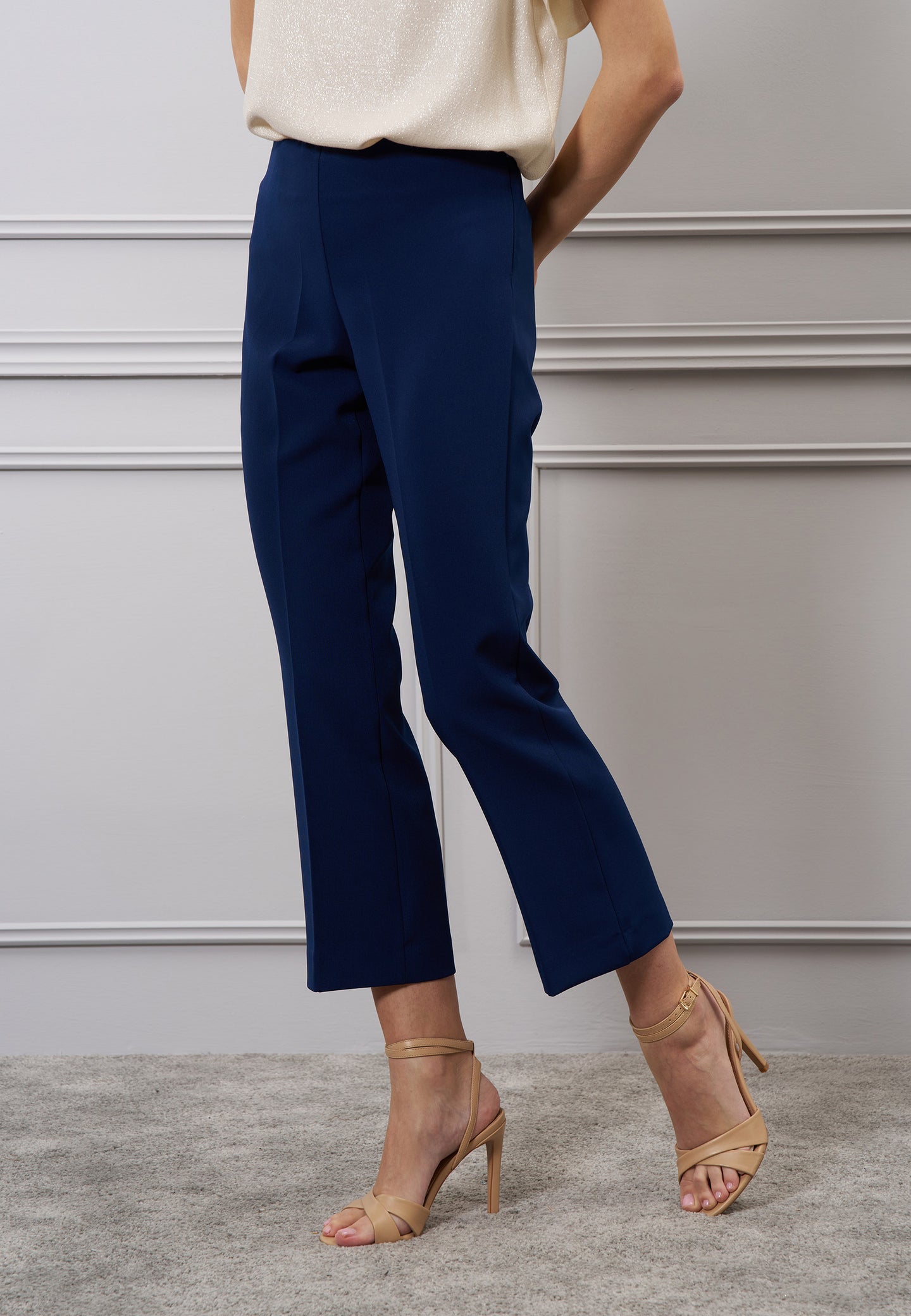 Pantalone dritto zip laterale