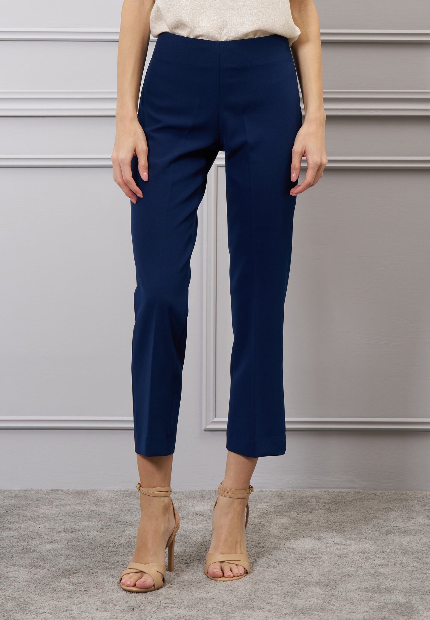 Pantalone dritto zip laterale