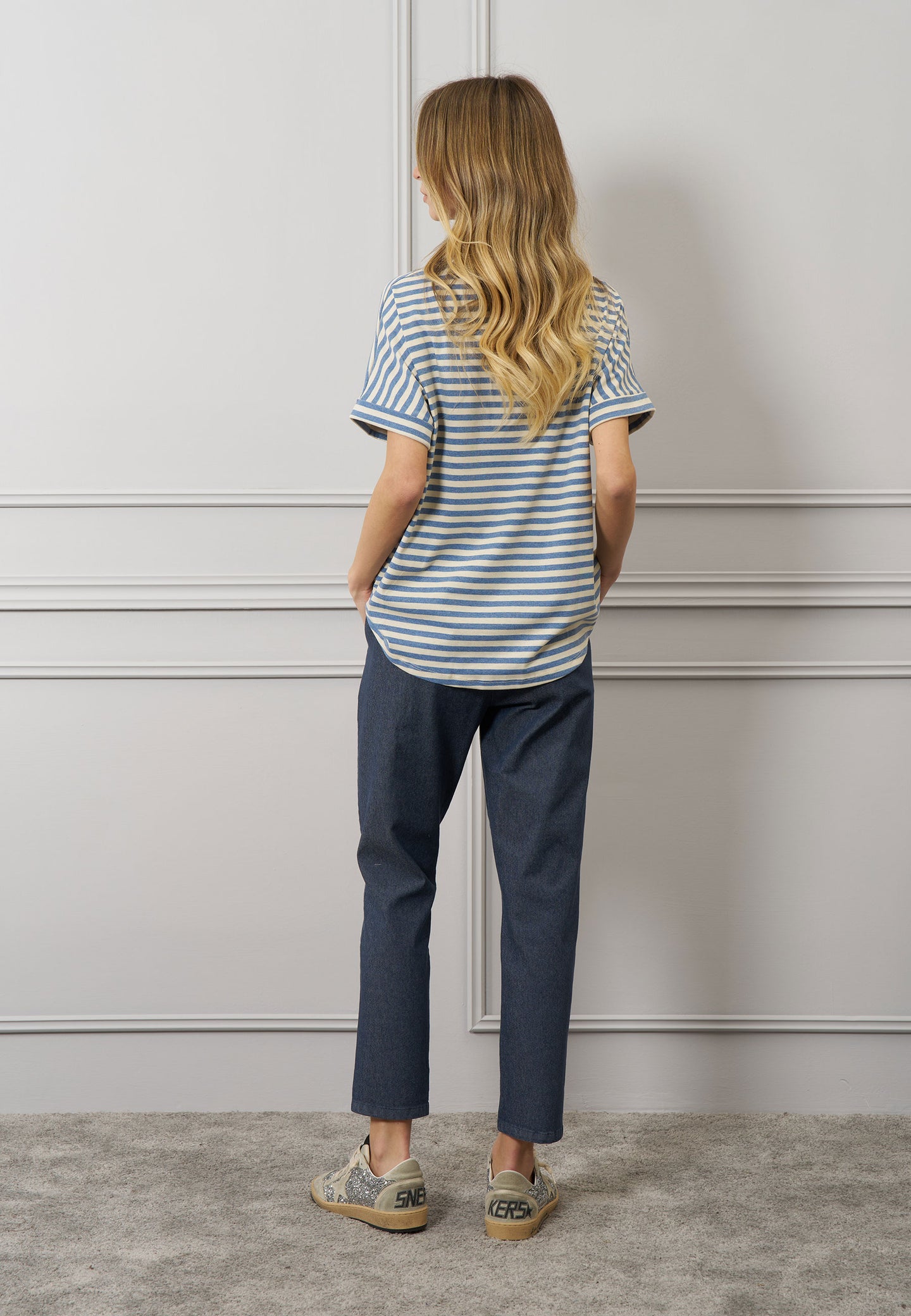 Pantalone effetto denim
