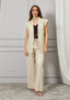 Pantalone gessato coulisse vita