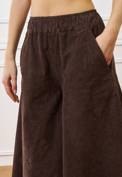 Pantalone gonna in velluto a coste