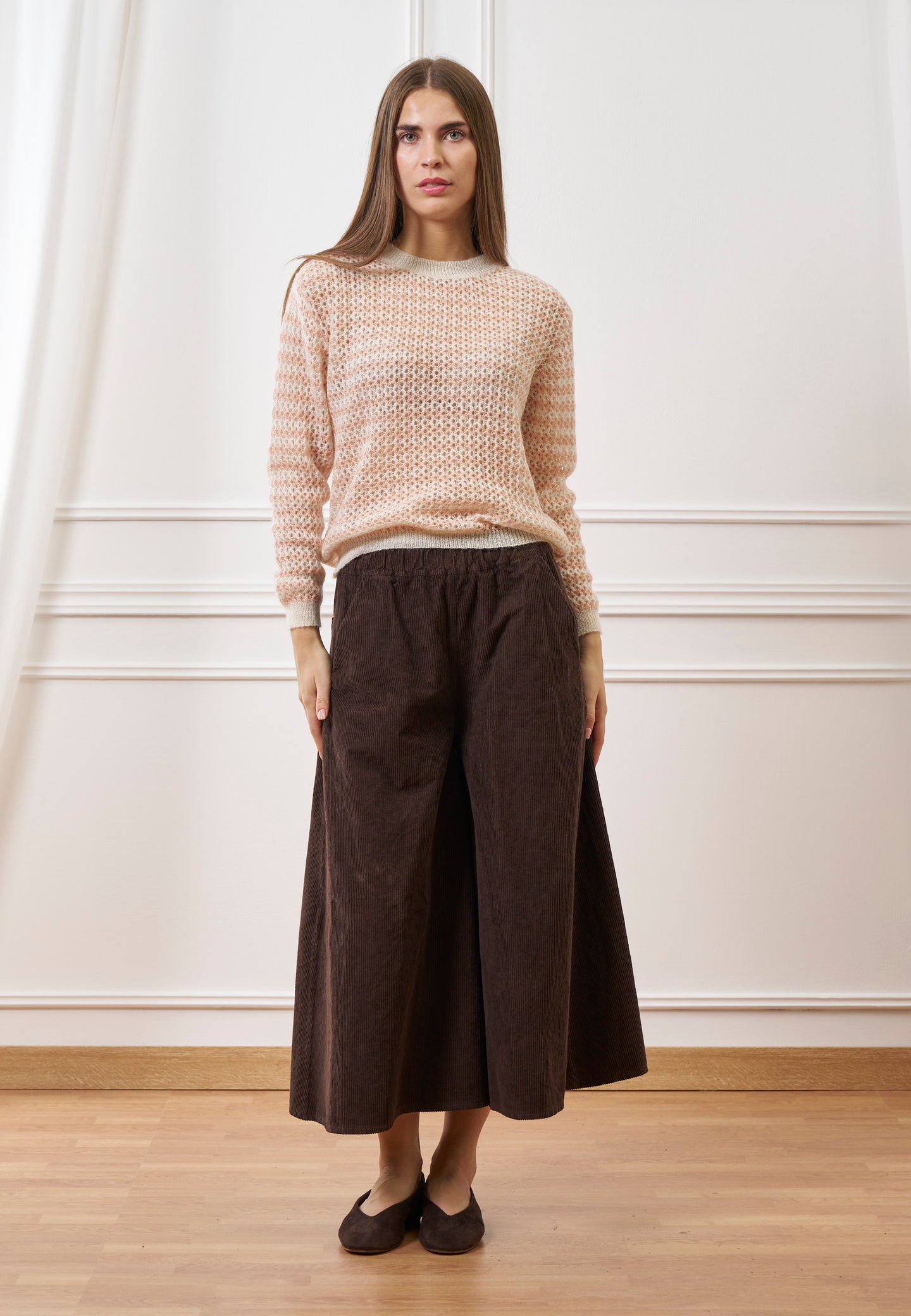 Pantalone gonna in velluto a coste