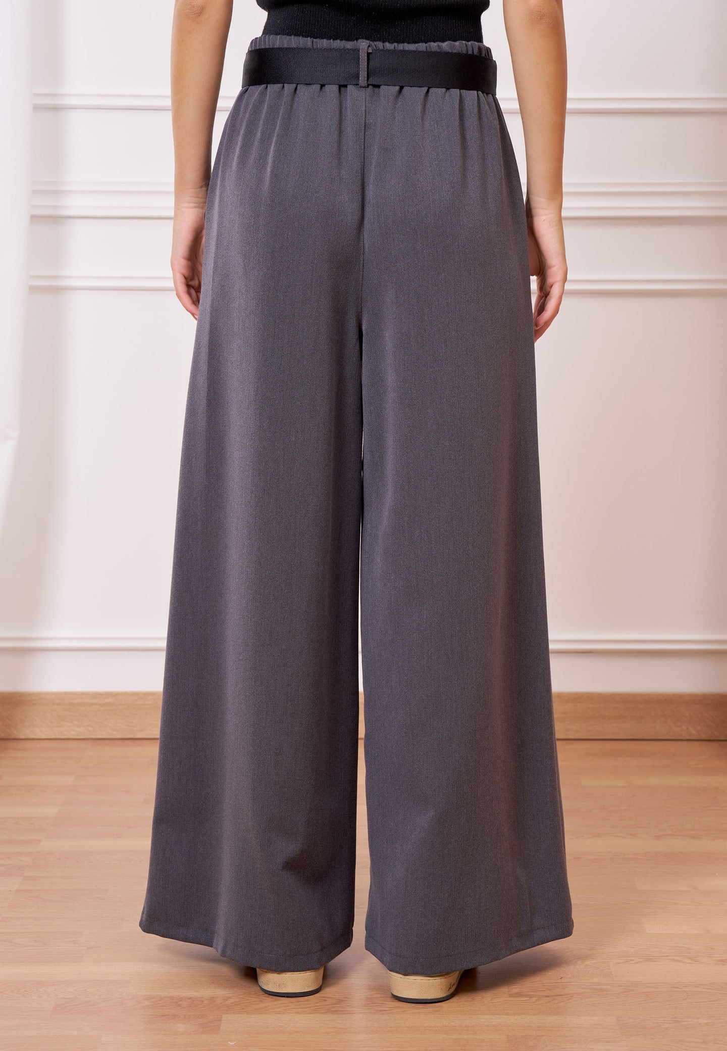 Pantalone melange vita alta