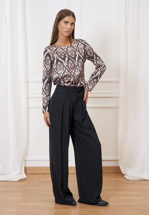 Pantalone palazzo con cintura