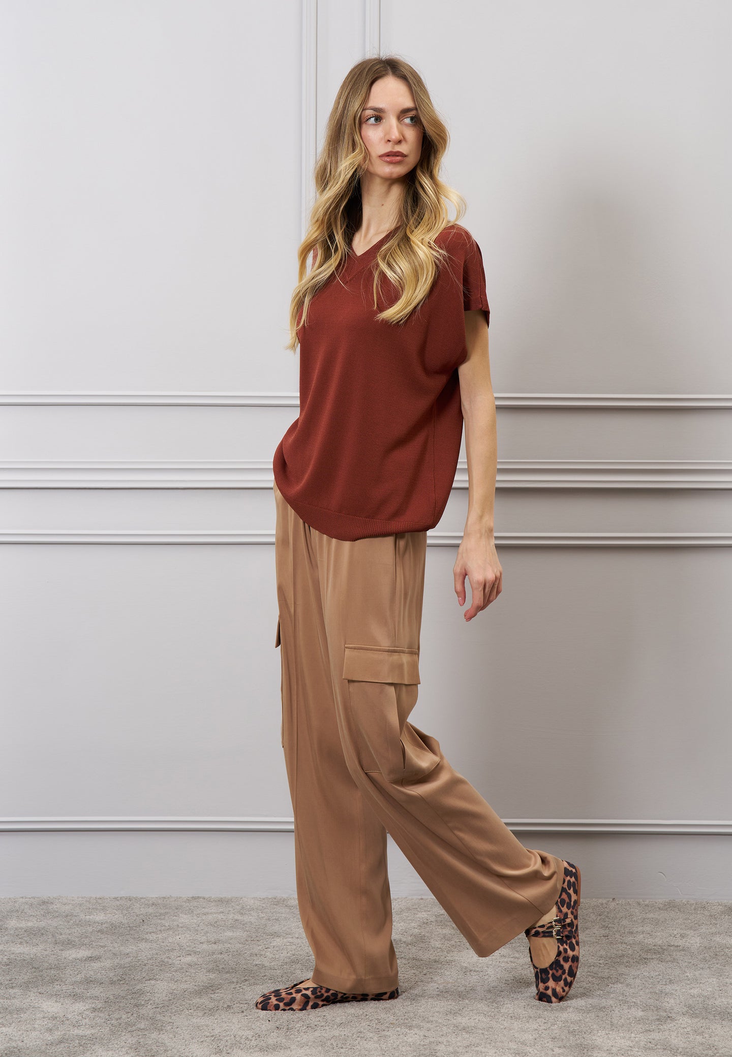Pantalone palazzo con tasconi