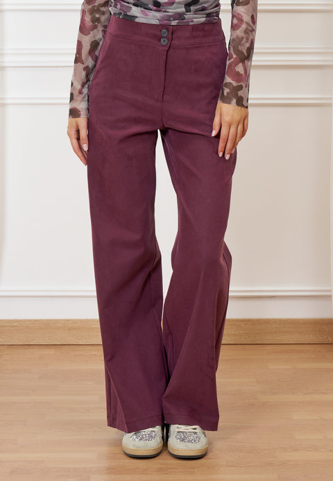 Pantalone palazzo elastico retro