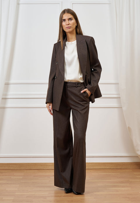 Pantalone palazzo gessato