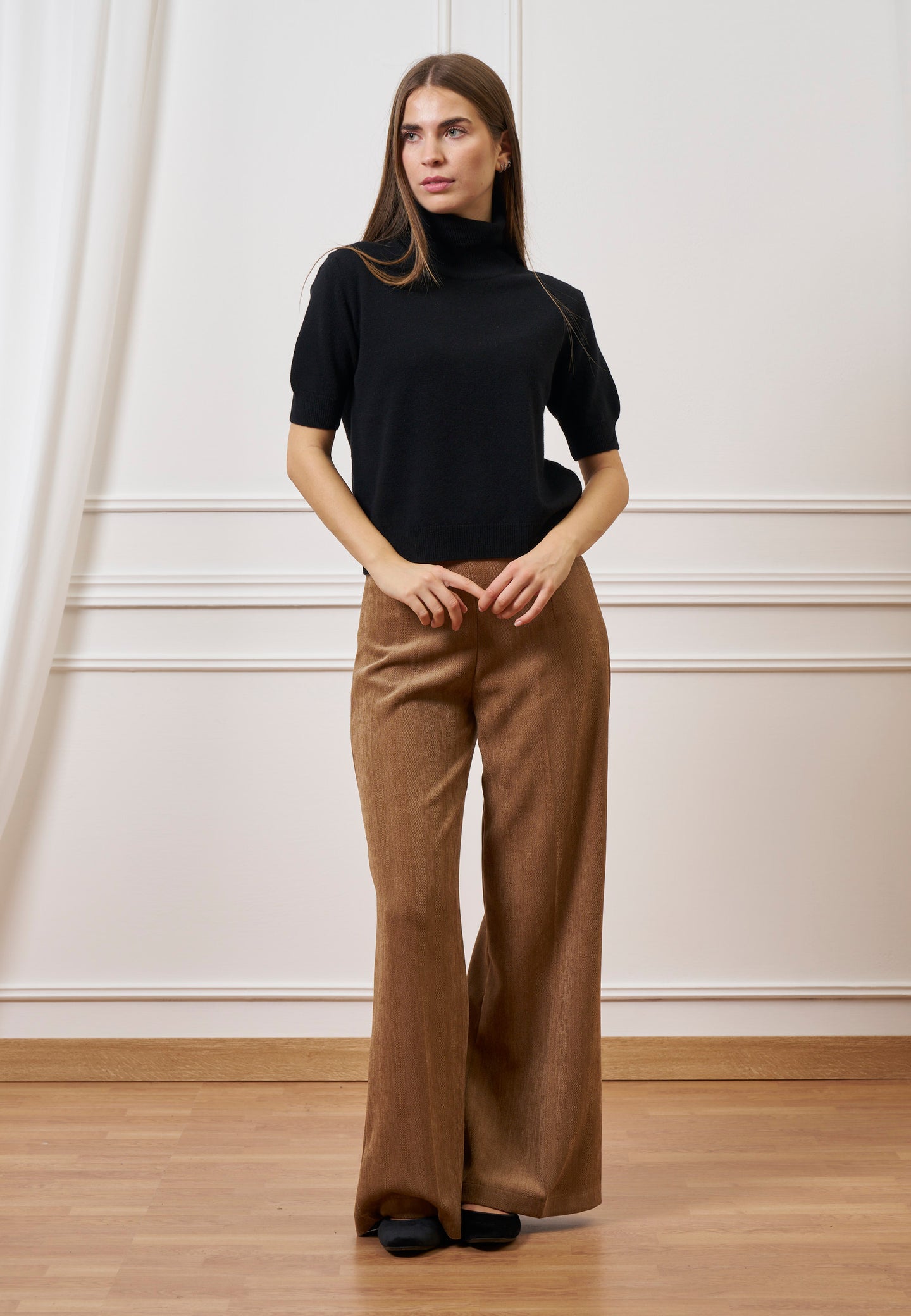 Pantalone palazzo in velluto