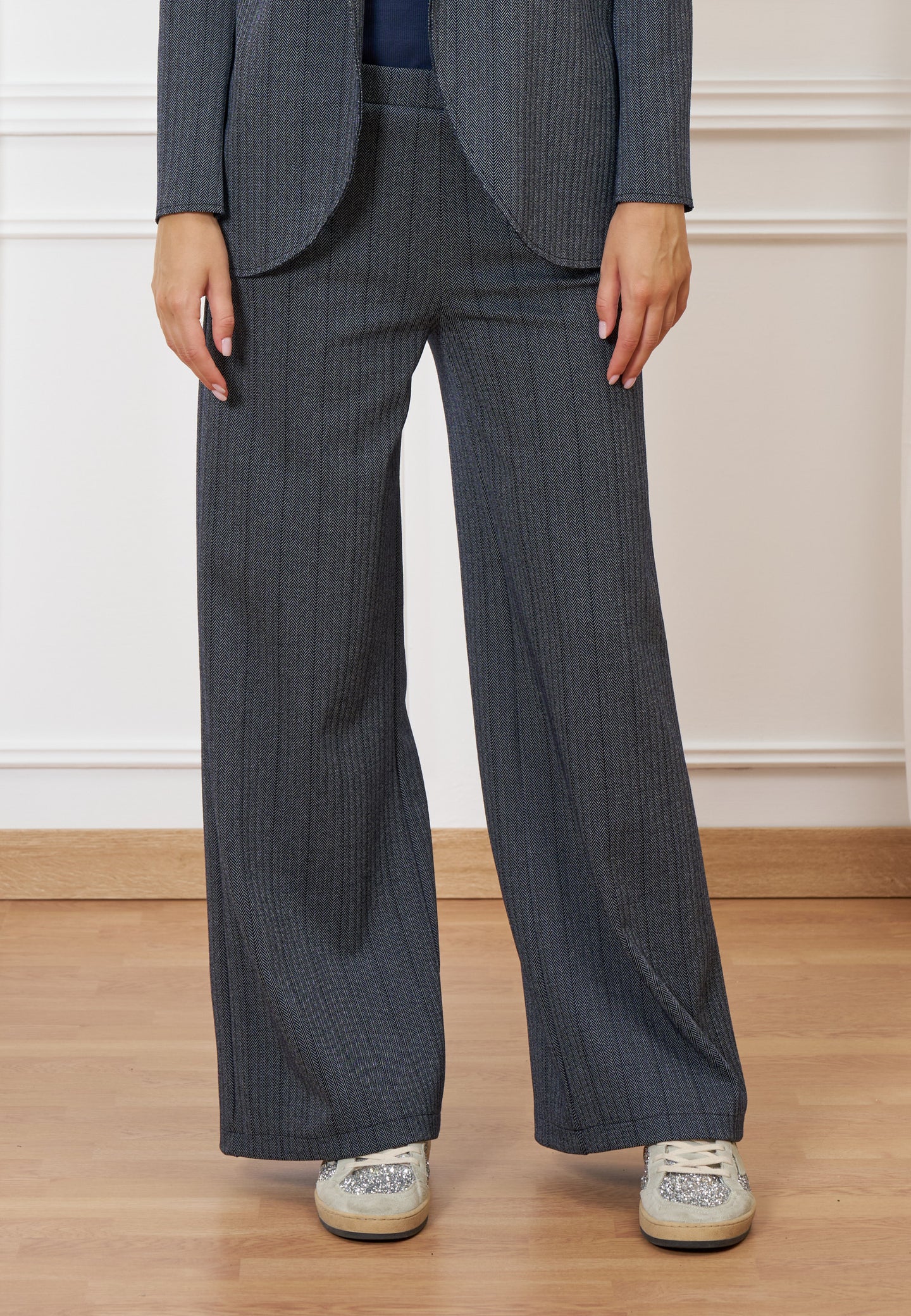 Pantalone palazzo spinato