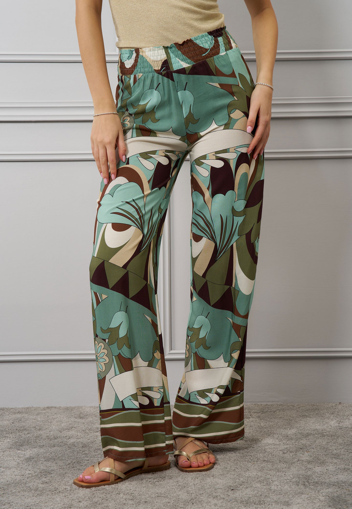 Pantalone palazzo stampato