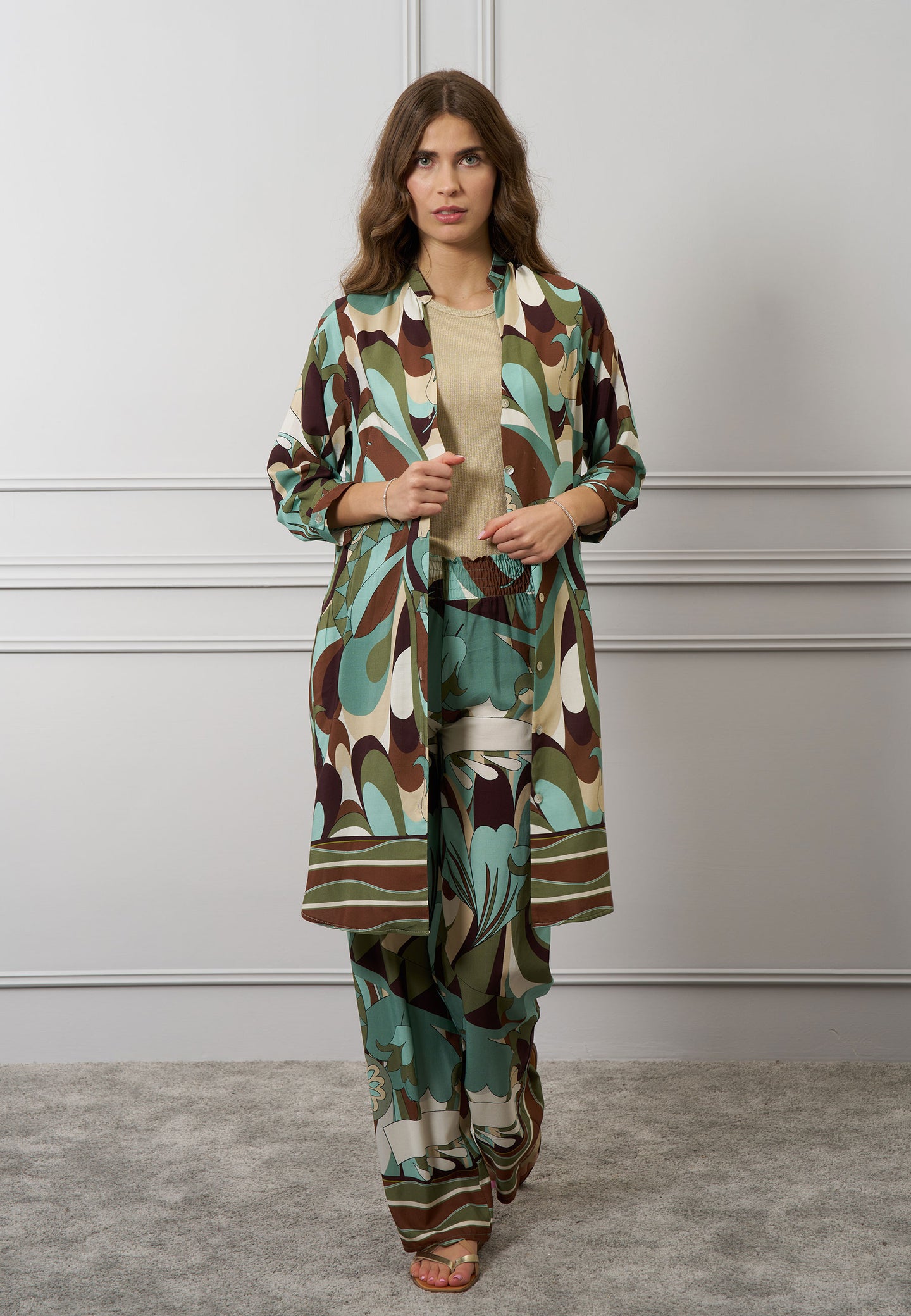 Pantalone palazzo stampato
