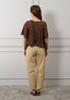 Pantalone popeline con cintura